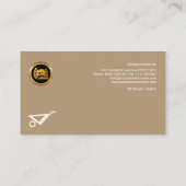 Der Gips-Ziegelstein-Bauholz-Arbeiten des Visitenkarte (Rückseite)