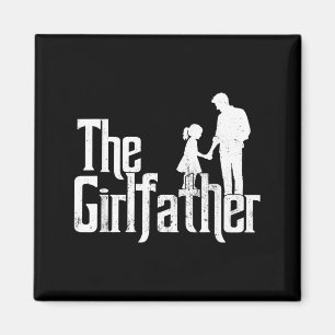 Der Girlfather Lustiger Vater von Mädchen Vatertag Magnet