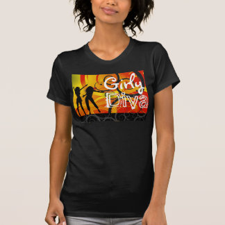 Der Girly Diva-T - Shirt/das Schwarze T-Shirt