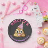 Der Girly GoldGlitzer kacken Emoji PapierTeller (Party)