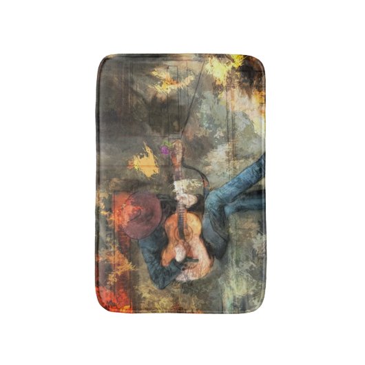 Der Gitarrenmann Badematte (Vorderseite Vertikal)