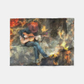 Der Gitarrenmann Fleecedecke (Vorderseite (Horizontal))