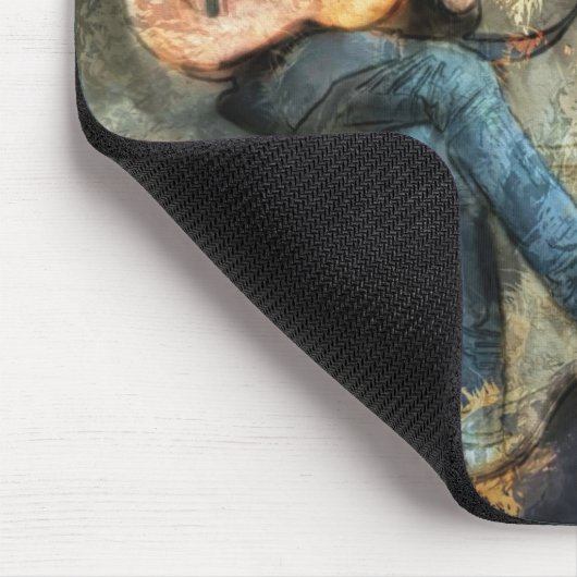 Der Gitarrenmann Mousepad (Ecke)