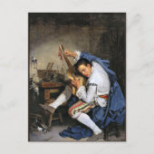Der Gitarrist, die Kunst von Jean-Baptiste Greuze, Postkarte (Vorderseite)