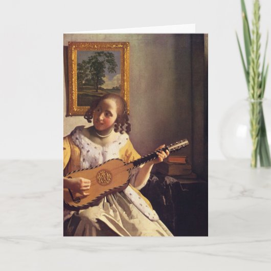 Der Gitarrist durch Johannes Vermeer Karte (Vorderseite)