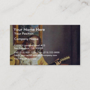 Der Gitarrist, durch Vermeer Van Delft Jan. Visitenkarte