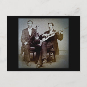 Der Gitarrist und der Geiger Vintage Postkarte