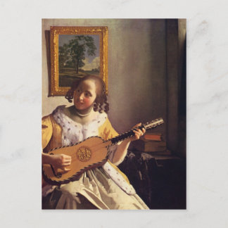 Der Gitarrist von Johannes Vermeer Postkarte