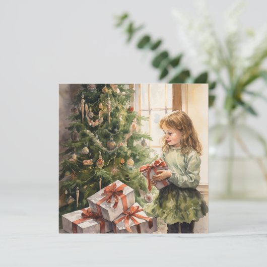 Der Giving Tree Feiertagskarte (Stehend Vorderseite)