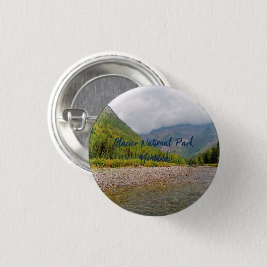 Der Glacier Nationalpark Montana Button (Vorne & Hinten)