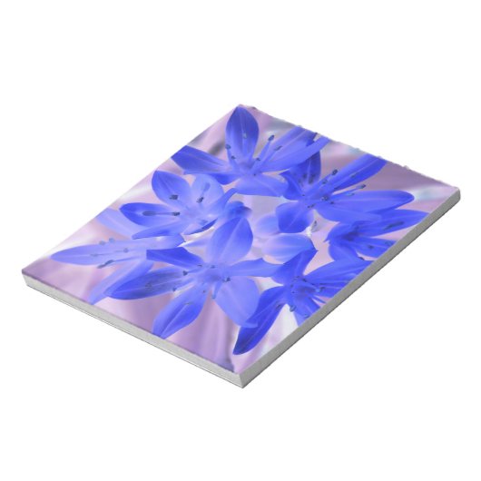 Der Glanz des schneeschockierenden Blue Notepad Notizblock (Rotiert)