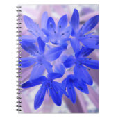 Der Glanz des Schneeschuss blauen Notebooks Notizblock (Vorderseite)