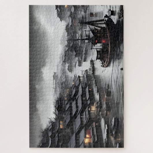 Der glänzende Himmel über einem chinesischen Fisch Puzzle (Vertikal)