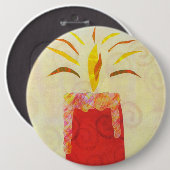 Der glänzende Knopf des Kerzenlichtes Button (Vorne & Hinten)