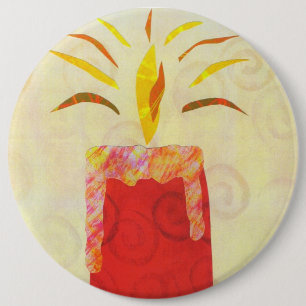 Der glänzende Knopf des Kerzenlichtes Button