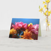 Der glänzende Tag der Dahlie-Mutter Karte (Gelbe Blume)