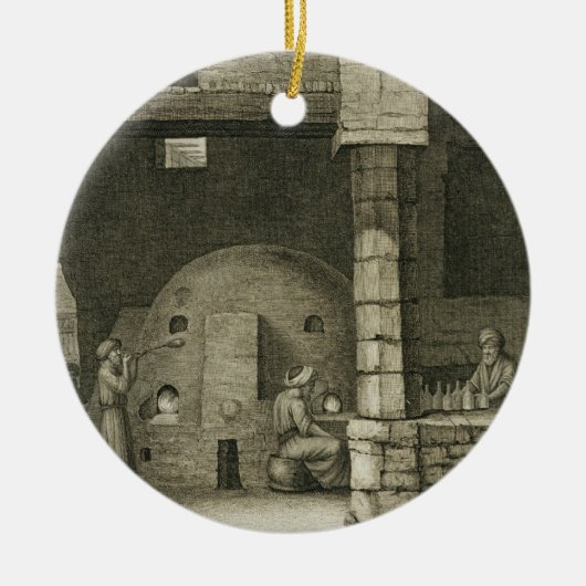 Der Glasflaschen-Hersteller, den Künsten von des Keramikornament (Vorne)