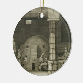 Der Glasflaschen-Hersteller, den Künsten von des Keramikornament (Links)