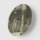 Der Glasflaschen-Hersteller, den Künsten von des Runde Wanduhr (Winkel)