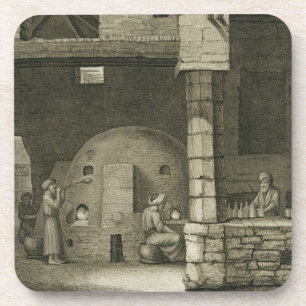 Der Glasflaschen-Hersteller, den Künsten von des Untersetzer