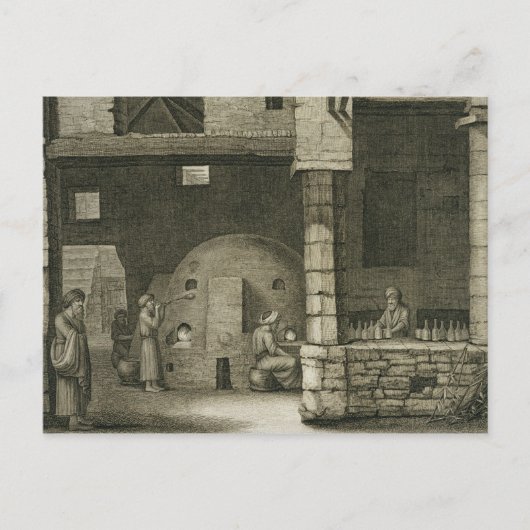 Der Glasflaschenhersteller aus Band II, Kunst und Postkarte (Vorderseite)