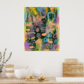 Der Glaube 1 behaltend Abstrakte Malerei Blume Poster (Küche)