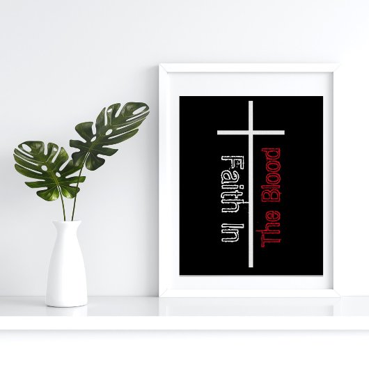 Der Glaube an das Christliche Blutkreuz Poster