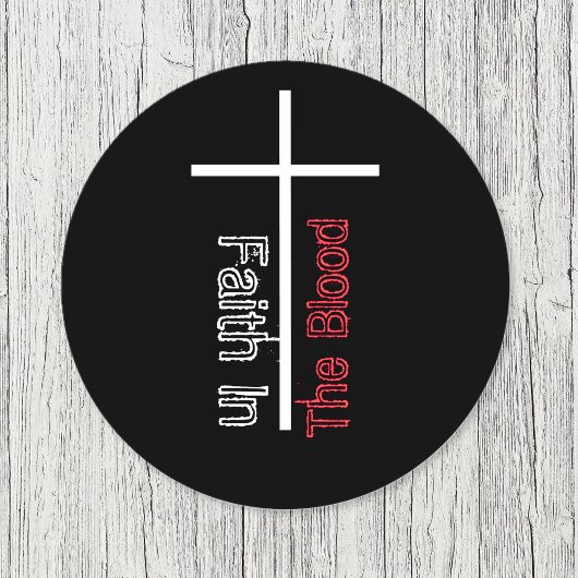 Der Glaube an das Christliche Blutkreuz Runder Aufkleber