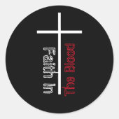Der Glaube an das Christliche Blutkreuz Runder Aufkleber (Vorderseite)