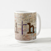 Der Glaube an das Kreuz an einen Tasse-Cup Kaffeetasse (VorderseiteRechts)
