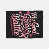 Der Glaube an den Brustkrebs unterstützt Brustkreb Fleecedecke (Vorderseite (Horizontal))