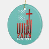 Der Glaube an die Angst vor der religiös Christlic Keramik Ornament (Links)