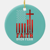 Der Glaube an die Angst vor der religiös Christlic Keramik Ornament (Hinten)