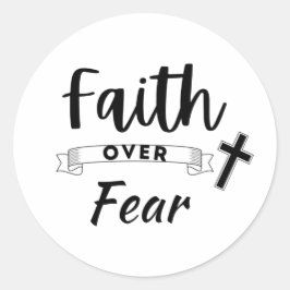 Der Glaube an die Angst vor Kreuz, Christlicher Gl Runder Aufkleber