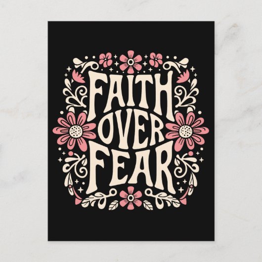 Der Glaube an die Angst wird Christlich Postkarte (Vorderseite)