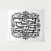 Der Glaube an die Angst wird Christlich Wandteppich (Vorderseite (Horizontal))