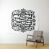 Der Glaube an die Angst wird Christlich Wandteppich (Beispiel (Horizontal))