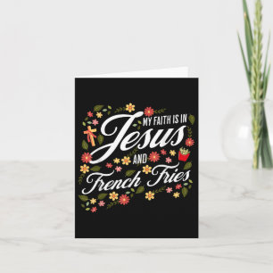 Der Glaube an Jesus und Französisch fries Religiös Karte