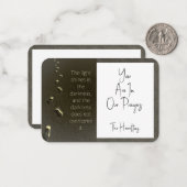 Der Glaube an Lichtscheine in Dunkelheit Mitteilungskarte (Vorderseite/Rückseite Beispiel)