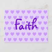 Der Glaube an Lila Postkarte (Vorderseite)