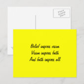 Der Glaube an sich Postkarte (Vorne/Hinten)