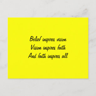 Der Glaube an sich Postkarte