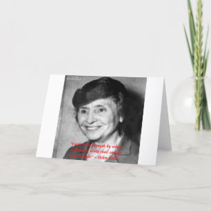 "Der Glaube an sich selbst ist Stärke." - Helen Ke Karte