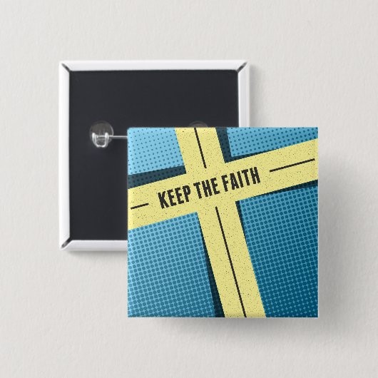 Der Glaube Behalte Button (Vorne & Hinten)