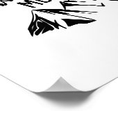 Der Glaube bewegt die Berge Christlicher Word Art Poster (Ecke)