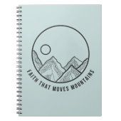 Der Glaube, der die Bibel Verse der Berge Christli Notizblock (Vorderseite)