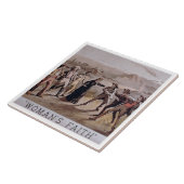 "Der Glaube der Frau" (Farbelitho) Fliese (Seite)