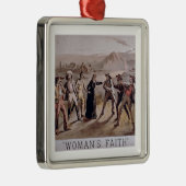"Der Glaube der Frau" (Farbelitho) Silbernes Ornament (Rechts)