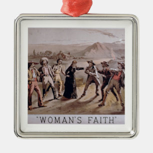"Der Glaube der Frau" (Farbelitho) Silbernes Ornament