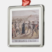 "Der Glaube der Frau" (Farbelitho) Silbernes Ornament (Links)